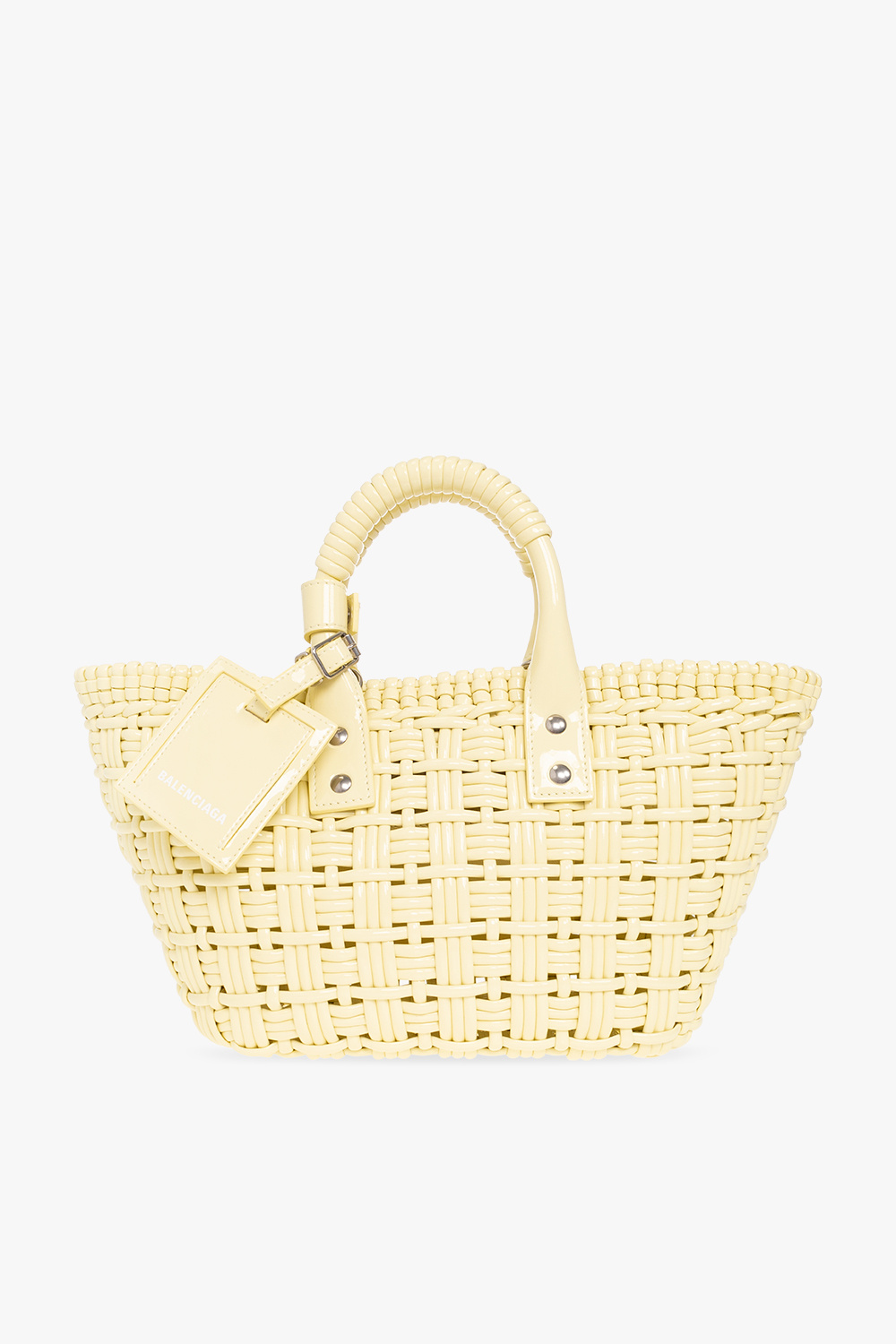 pebbled faux-leather mini bag - Yellow 'Bistro XS' shopper bag